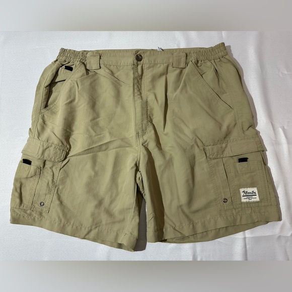 Bimini Bay Outfitters Men’s 42 Khaki Nylon Cargo Shorts Casual Outdoor - Picture 1 of 7